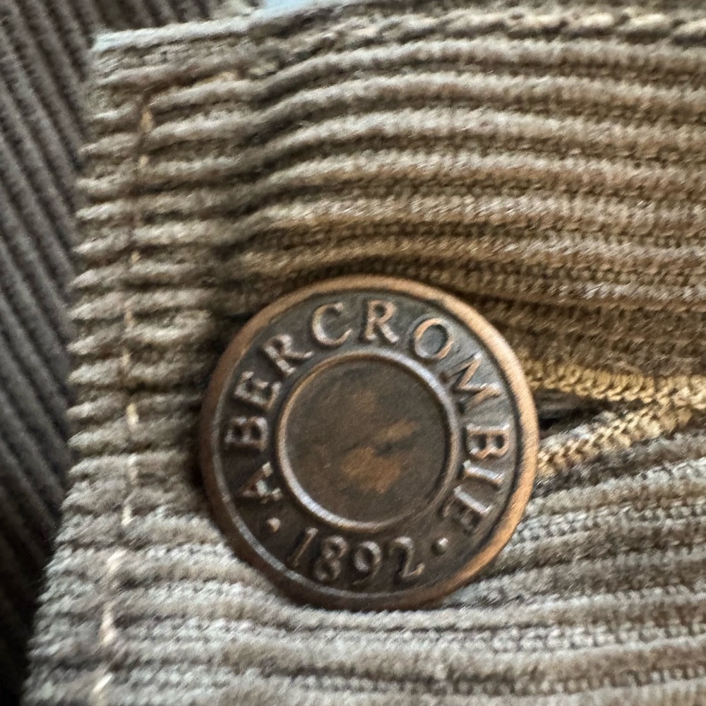 NWT Vtg RED TAG Abercrombie & Fitch Corduroy Flare Pants Y2K Deadstock Brown 2 - Picture 6 of 13